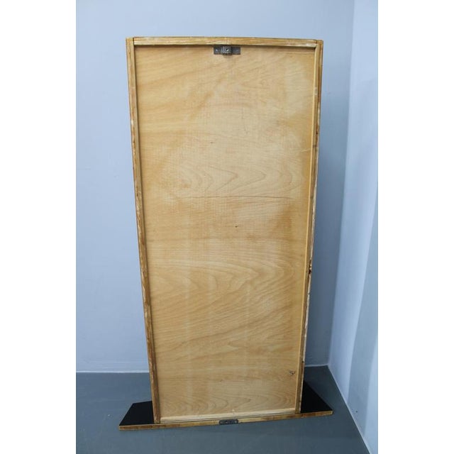 Wood Mid-Century Standing Mirror with Shelf, Former Czechoslovakia, 1960s For Sale - Image 7 of 10