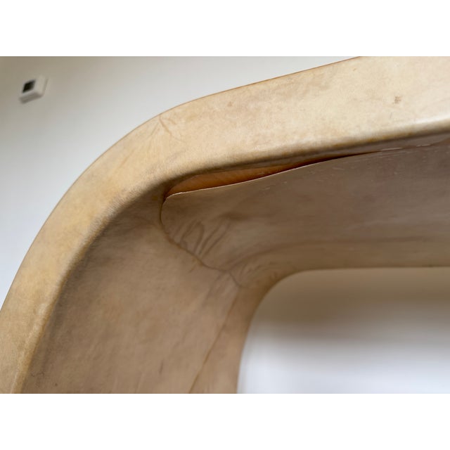 1970’s Karl Springer Attributed Lacquered Goatskin Console Table For Sale - Image 15 of 16