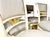 Set of Six 1930s Gilt Wood Dining Chairs in Gray Leather by Danny Cannon Custom Upholstery For Sale - Image 4 of 6