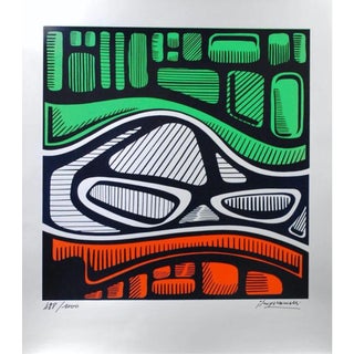 1970s Abstract Tribal Inspired Limited Edition Silver Print For Sale