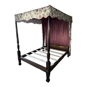 Antique American 4 Poster Mahogany Bed Frame, Early 19th Century