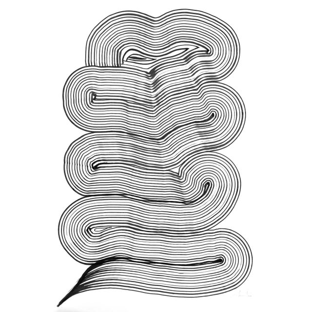 Contemporary Sumit Mehndiratta, Composition No.252, India, 2021, Indian Ink on Archival Paper For Sale - Image 3 of 3