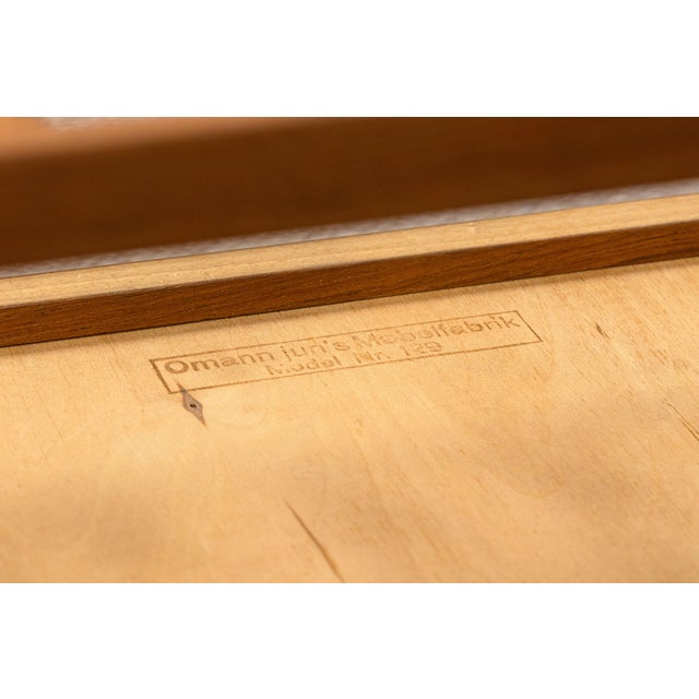 Mid-Century Modern 1960s Omann Jun Mobelfabrik Model 129 Vintage Danish Teak Wood Side End Table For Sale - Image 3 of 7