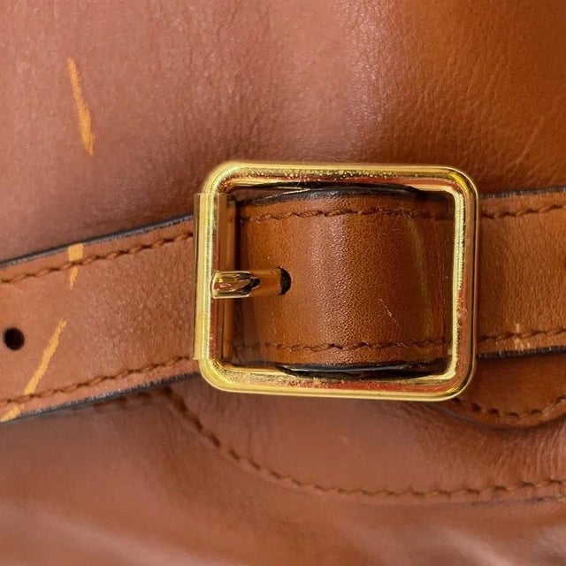 Gucci 1990s Gucci Bamboo Mini Backpack Leather Brown For Sale - Image 4 of 17