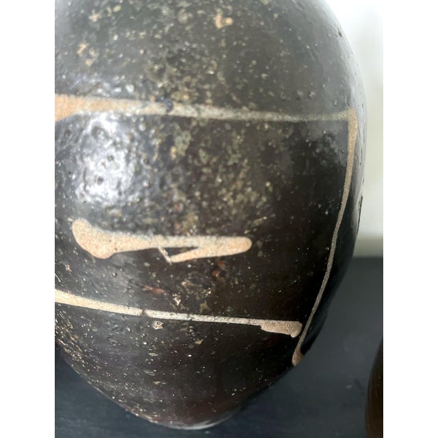 Collection of Four Japanese Tanba Tokkuri Sake Bottles For Sale - Image 17 of 18