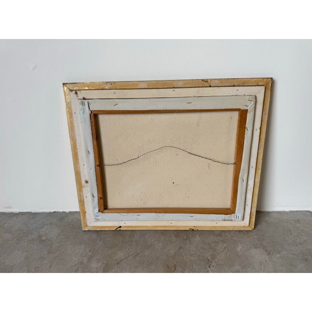 1980's Vintage T. Carson Street Scene Parisian Impressionist Oil Painting on Canvas, Framed For Sale - Image 12 of 12