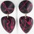 Contemporary Marc Labat Paris Geometric Pink and Black Resin Clip Earrings For Sale - Image 3 of 9