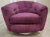 Preview Furniture Postmodern Burgundy Wide Whale Swivel Chair For Sale - Image 12 of 12
