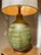 1960s Pair of Mid Century Modern Glazed Olive Green Table Lamps For Sale - Image 4 of 10