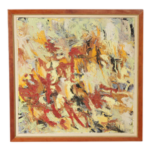 Mid Century Modern Abstract Oil Painting