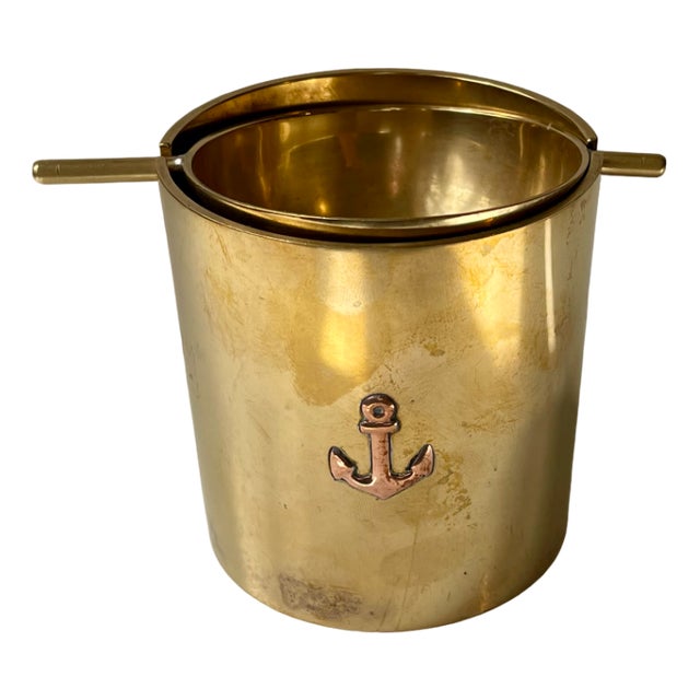 Cylinda Brass Cigar Ashtray by Arne Jacobsen for Stelton, 1960s For Sale