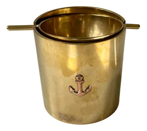Cylinda Brass Cigar Ashtray by Arne Jacobsen for Stelton, 1960s