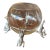 Vintage Arthur Court Glass Bowl on Silver Rabbit Stand For Sale