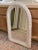 White Vintage Arched White Wicker Wall Mirror For Sale - Image 8 of 9