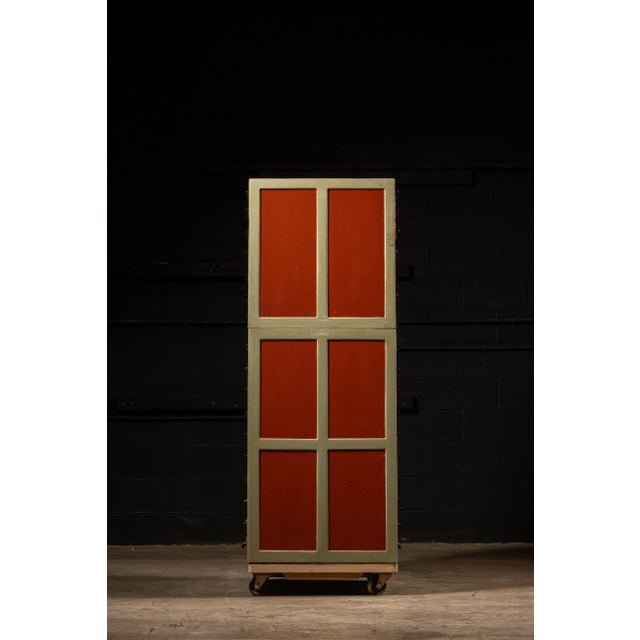 Vintage 102-Drawer Industrial Wheeled Parts Cabinet For Sale - Image 4 of 12