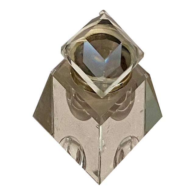 Antique Crystal Desktop Inkwell For Sale