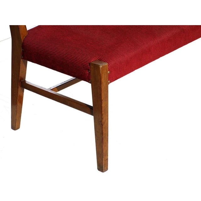 Italian Wooden Bench, 1950s For Sale - Image 4 of 8