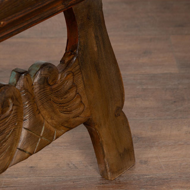 Pair, Mid 19th Century Swedish Carved Folk Art Chairs For Sale - Image 11 of 14