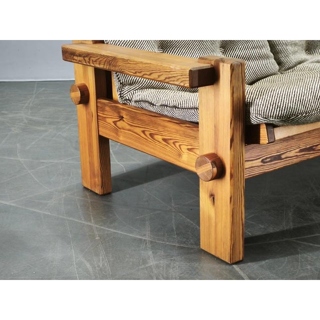 Yngve Ekström Dymling Three-Seater Pine Sofa by Yngve Ekström for Swedese, 1970s For Sale - Image 4 of 16