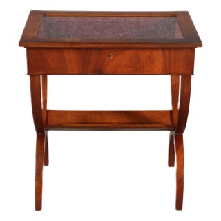 Antique 19th Century Small Table Display Cabinet Side Table in Mahogany, 1820 For Sale