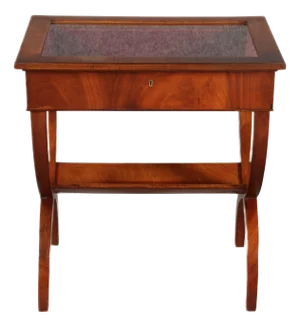 Antique 19th Century Small Table Display Cabinet Side Table in Mahogany, 1820