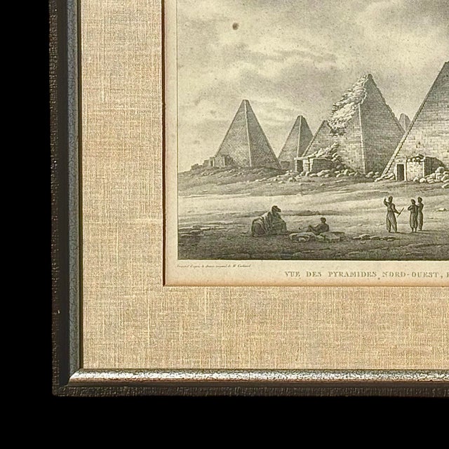 White 19th Century Mont-Barkal Etching From Voyage À Méroé by Frédéric Cailliaud, Framed For Sale - Image 8 of 9