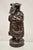 Antique 19th C. European Black Forest Figural Wood Carved Night Watchman Lidded Tobacco Jar Box with Removable Tin Metal...