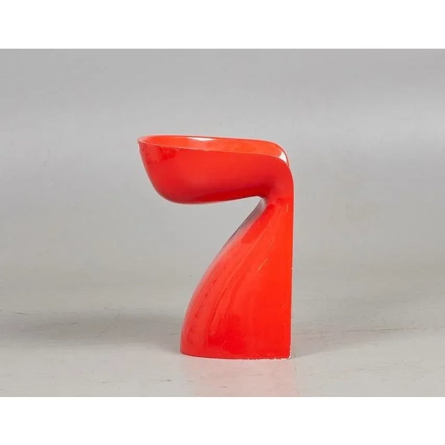 Orange Stool by Winifred Staeb for Form + Life, 1970s, in Good conditions. Designed 1960 to 1969 I have official proof of...