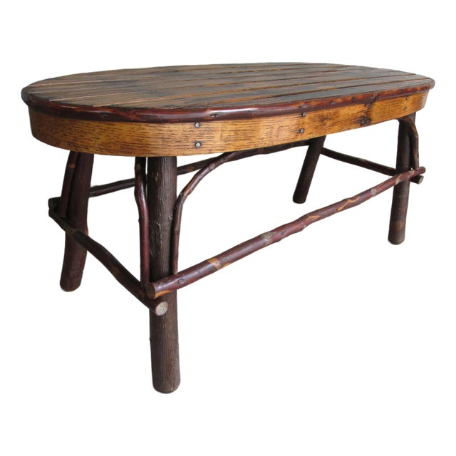 1970s Vintage Adirondack Style Coffee Table For Sale