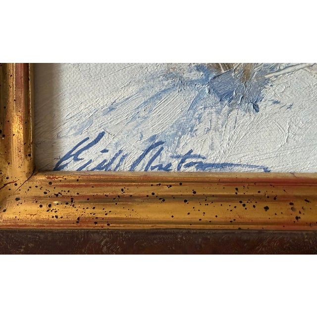 Original Bill Anton "Heavy Snows" Oil on Board 2012 Signed Front and Back For Sale In Reno/Lake Tahoe - Image 6 of 9