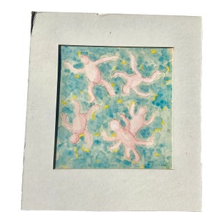 1960s "Tumbling Figures" Painting by Nemes For Sale