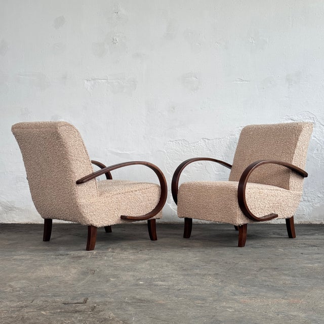 H-410 Chairs by Jindrich Halabala for Up Závody, 1930s, Set of 2 For Sale - Image 3 of 12