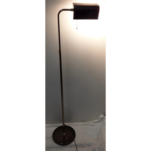 Metal Height-Adjustable Floor Lamp with Swiveling Reflector Screen, 1980s For Sale - Image 7 of 10