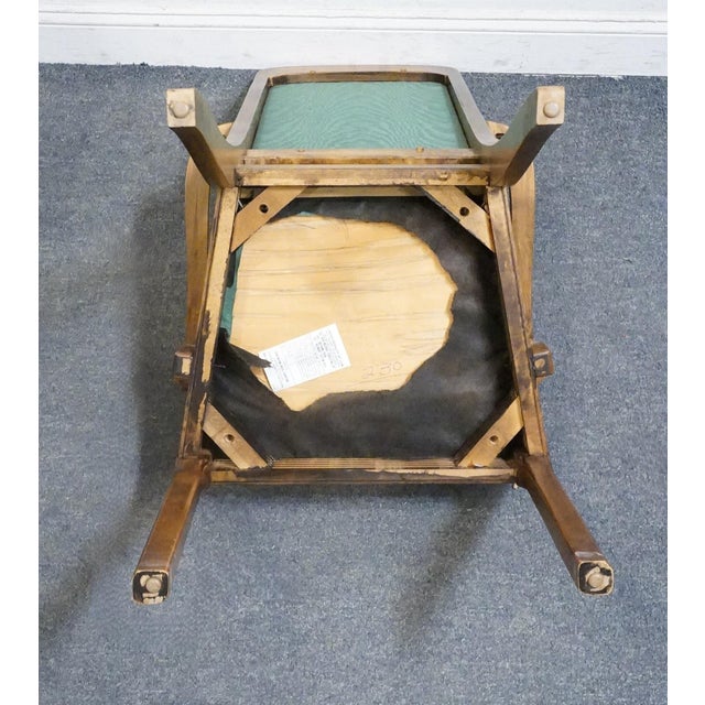 Burlington House Solid Birch Mid Century Transitional Upholstered Dining Arm Chair For Sale - Image 9 of 10