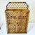 Wood 1970s Vintage Coastal Boho Chic Chippendale Wicker Split Bamboo Wall Mounted 3-Shelf Cabinet For Sale - Image 7 of 12