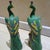 Mid 20th Century Pair of Sancai Glazed Porcelain Peacocks – 10.2" Vintage Bird Figures For Sale - Image 5 of 9