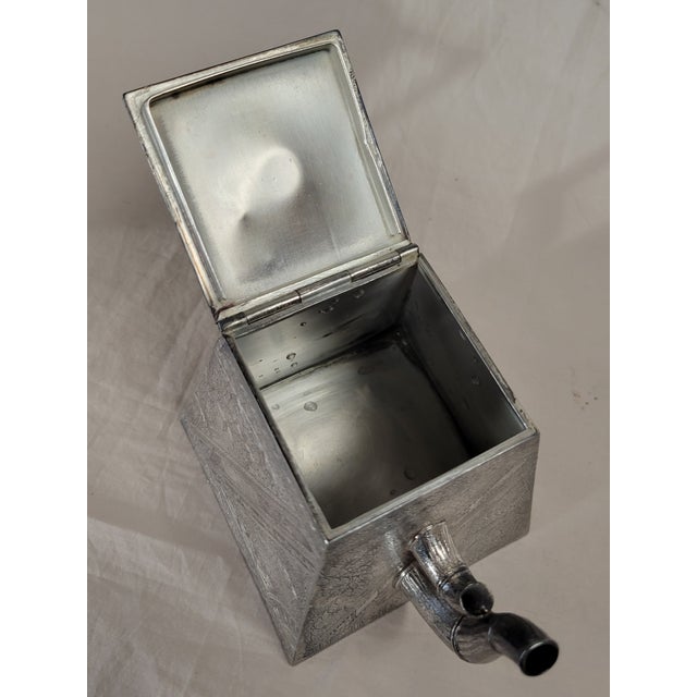 Antique James W. Tufts Boston Engraved Silverplate Aesthetic Movement Tea Set For Sale - Image 10 of 14