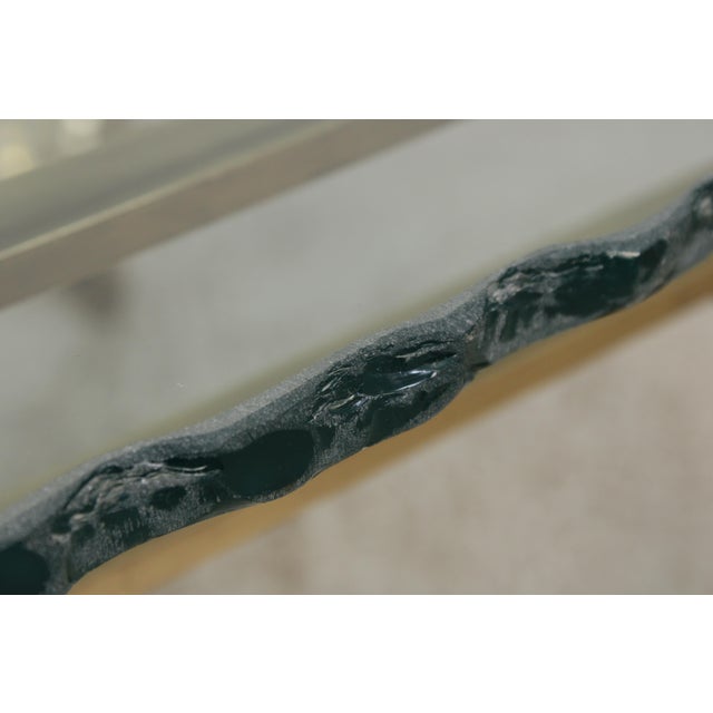 Brass Labarge Stunning Hollywood Regency Brass & Glass Coffee Table For Sale - Image 8 of 14