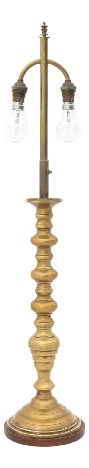 Dutch Brass Candlestick Mounted as a Table Lamp