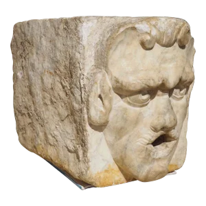 15th or 16th Century Marble Gargoyle Fountain Spout From Arezzo, Italy
