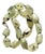 Vintage Prehnite Faceted and Sterling Silver Beaded Necklace For Sale