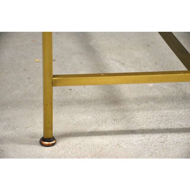 Wood 1960s Paul McCobb Brass and Mahogany End Table For Sale - Image 7 of 8