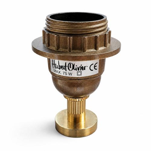 Gold Decorated Ceramic Vase Lamp by Hubert Olivier, 1970s For Sale - Image 4 of 8