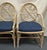 Late 20th Century Vintage McGuire Style Cracked Ice Rattan and Rawhide Chairs- Set of 4 For Sale - Image 5 of 15