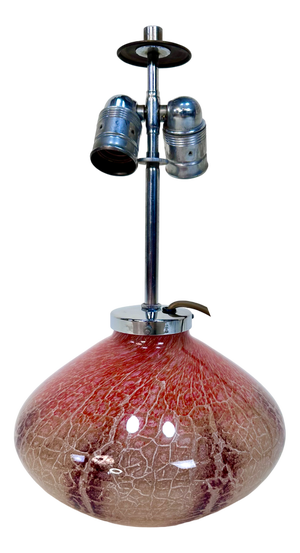 Art Deco Glass Table Lamp with Illuminated Base by Karl Wiedemann for WMF Ikora, 1920s