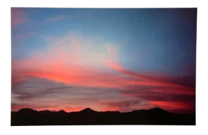 "Mountain Range Silhouette at Sunset" Contemporary Landscape Color Photograph From the Estate of Gleb Derujinsky