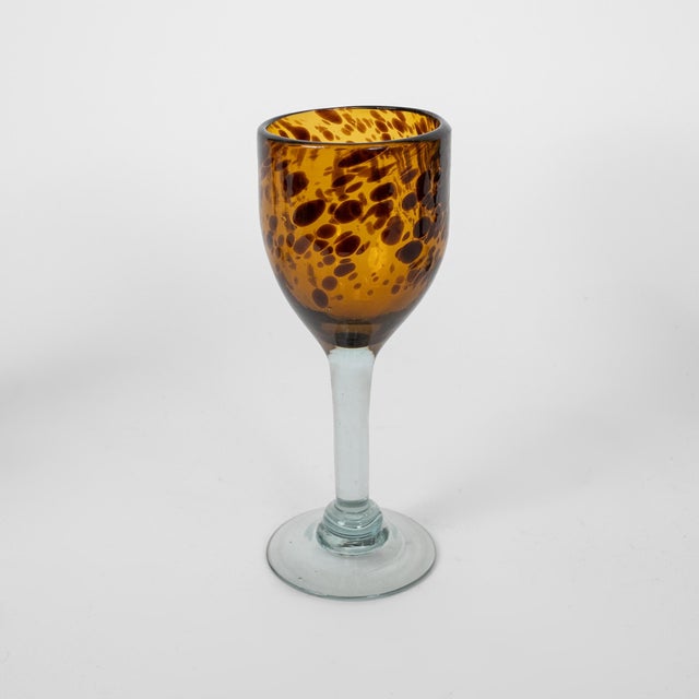 1950s 1950s Mid-Century Italian Handblown Glass Goblets - Set of Six For Sale - Image 5 of 12