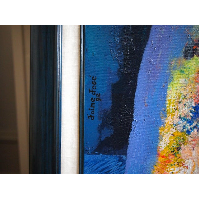 1990s Original Jaime Jose 1992 Surrealist Portrait Painting For Sale - Image 5 of 9