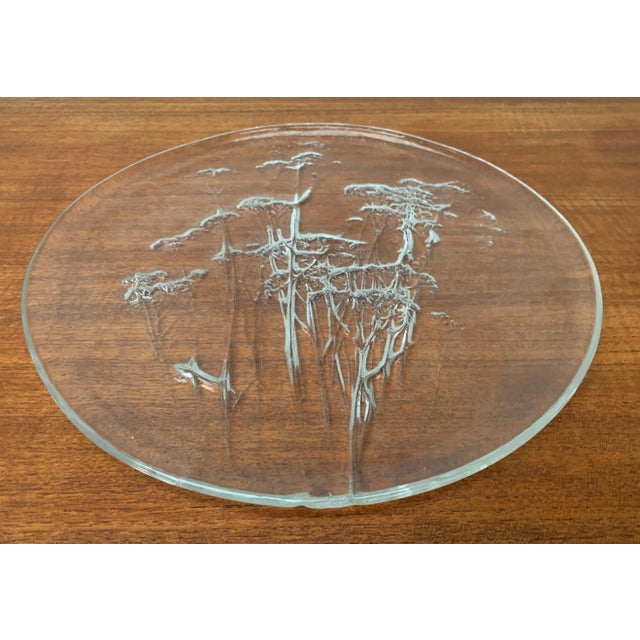Large Mid-Century Finnish Glass Plate by Kaija Aarikka for Humppila For Sale - Image 8 of 18