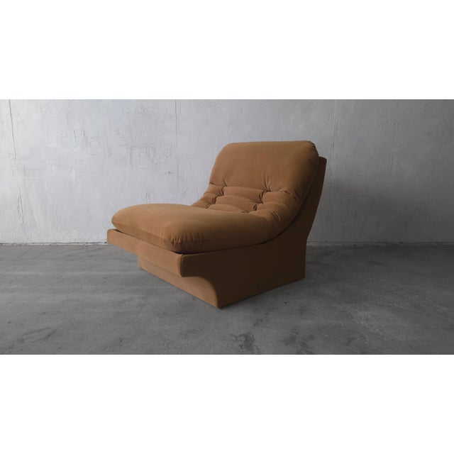 Vladimir Kagan Mid Century Scoop Slipper Chair and Ottoman by Vladimir Kagan For Sale - Image 4 of 8